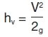 Velocity Head Formula for a Centrifugal Pump