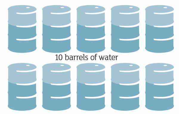 10 barrels of oil
