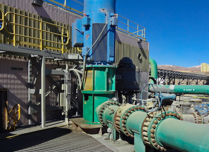 Figure 1. A reclaim water system employing a 1,400-horsepower pump