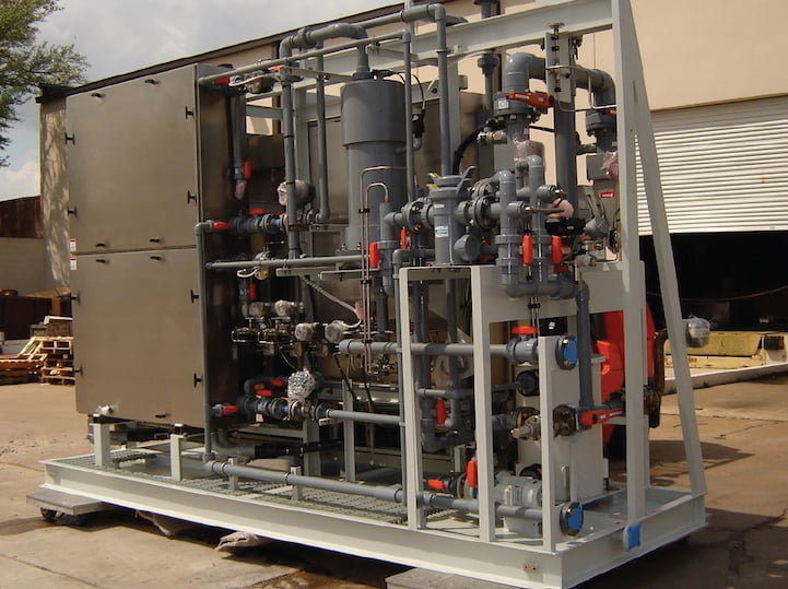 Seawater electrochlorination system