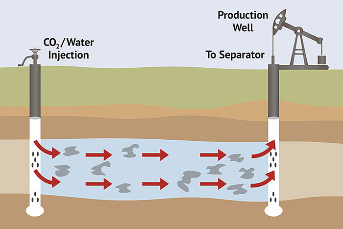 production zones for extraction