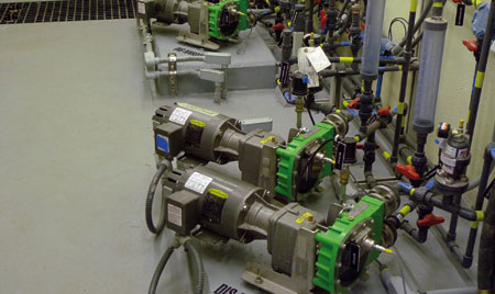 As peristaltic pumps are true positive displacement pumps, they will deliver a c