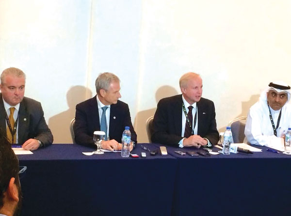 BP CEO Bob Dudley during a panel at ADIPEC 2014: