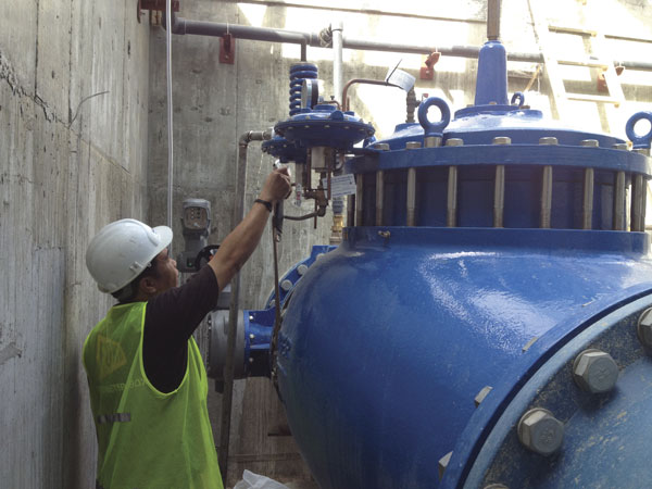 The altitude valves respond immediately to changes in reservoir levels. (Images courtesy of Singer Valves)