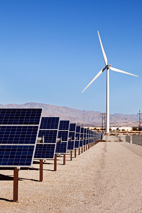 Solar panels similar to the ones seen here will power the Al Khafji desalination plant.