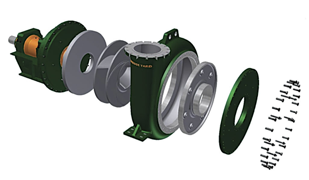 Figure 3. The 3-D models take into account such performance measurements as flow rate, head and cavitation for many of the pump's components.