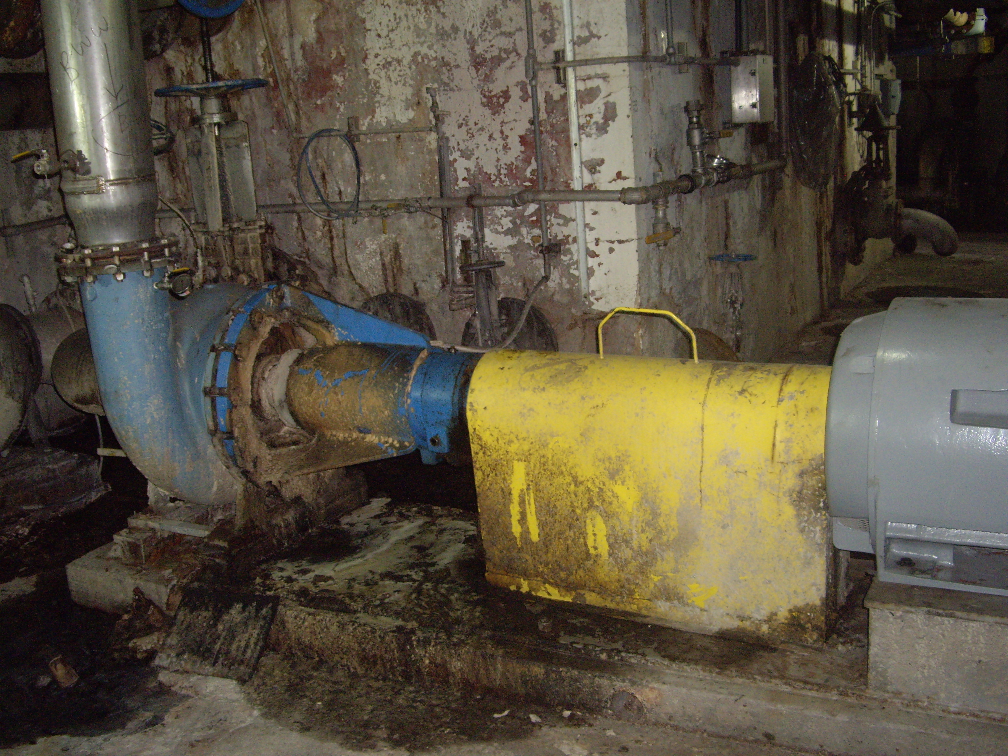 Oversized pump with a failed motor