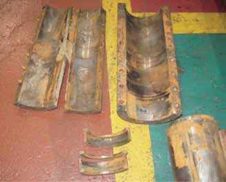 Destroyed shaft coupling and hardware