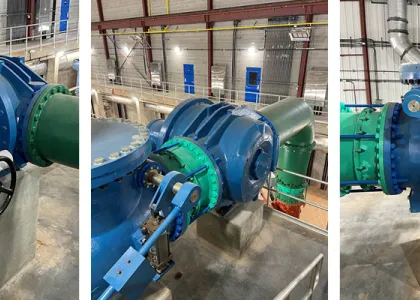 IMAGE 3: PCV with electric motor operator and downstream swing check valve