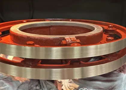 Refurbished collector ring for a 2,400-volt hydro generator