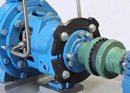 IMAGE 1: A coupling connecting a pump and motor (Images courtesy of Regal Rexnord)