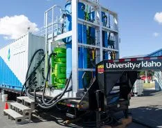 Trailer-Mounted Water Treatment Tests Biochar