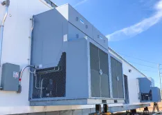 VFD E-house showing substantial HVAC units