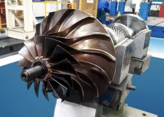 The complex impeller geometry was recreated using digital modeling.