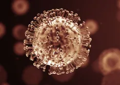 corona virus in shades of brown
