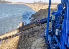 Several ponds and other materials were overlying the mineral deposit at a Midwestern mining site. 