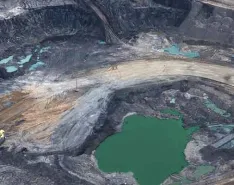 Typical open pit copper mine