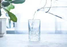 glass of drinking water