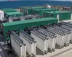 Containerized RO plant on the island of Sardinia. The plant supplies 12,000 m3 of ultrapure water and has cut energy consumption by 88%.