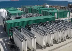 Containerized RO plant on the island of Sardinia. The plant supplies 12,000 m3 of ultrapure water and has cut energy consumption by 88%.