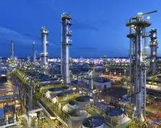 Refinery Landscape at Night