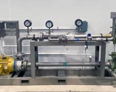 IMAGE 1: This skid-mounted sidestream aeration system boosts dissolved oxygen efficiently and occupies a small footprint. (Images courtesy of Mazzei Injector)