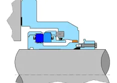 Cross-section view of modern steam turbine gland 