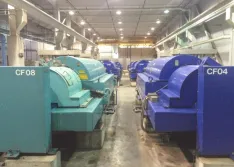  Sludge dewatering centrifuge in a municipal facility showing—an example of redundant capacity