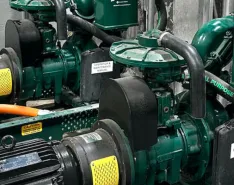 Electric-driven pump packages designed with pumps utilizing a recessed impeller are often installed in animal rendering facilities for reliable operation on the production floor. 