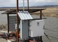 IMAGE 1: VFD is applied to pump water from an irrigation canal to center pivots. (Images courtesy of Yaskawa America, Inc.)