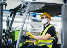 forklift driver wearing ppe