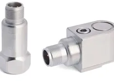 IMAGE 1: Accelerometer with MS 5015 connector top exit and side exit (Images courtesy of STI Vibration Monitoring)
