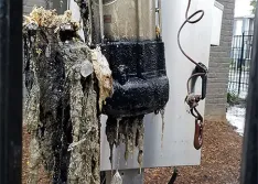 Blocked impeller from rags and debris that needs a pump clean