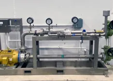 IMAGE 1: This skid-mounted sidestream aeration system boosts dissolved oxygen efficiently and occupies a small footprint. (Images courtesy of Mazzei Injector)