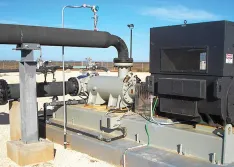Rotary positive displacement three-screw pump designed for pipeline service