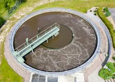 IMAGE 1: A typical clarifier tank at a wastewater treatment plant for primary and secondary solids settling (Images courtesy of Pentair)
