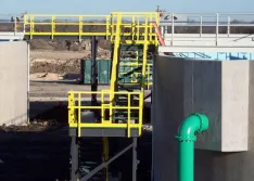 FRP grating, handrails and stairs ensure safe access in wet environments. 