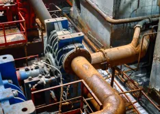 Worn dredge pump showing the impact of abrasives