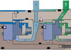 IMAGE 2: Tandem dry gas seal featuring interstage and process labyrinths with a separation seal for redundancy and secure containment (Image courtesy of Flowserve)